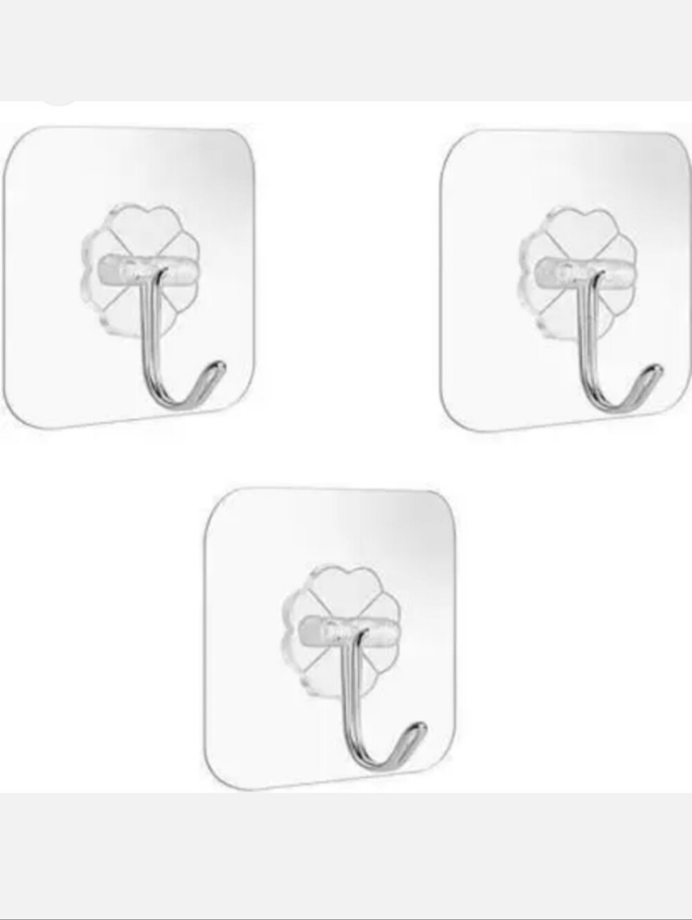 3 adhesive wall hooks